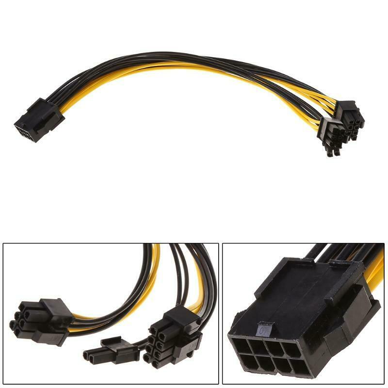 PCI-E 8Pin Female To Dual 8Pin(6+2) Male Graphics Video Card Power Supply Cable
