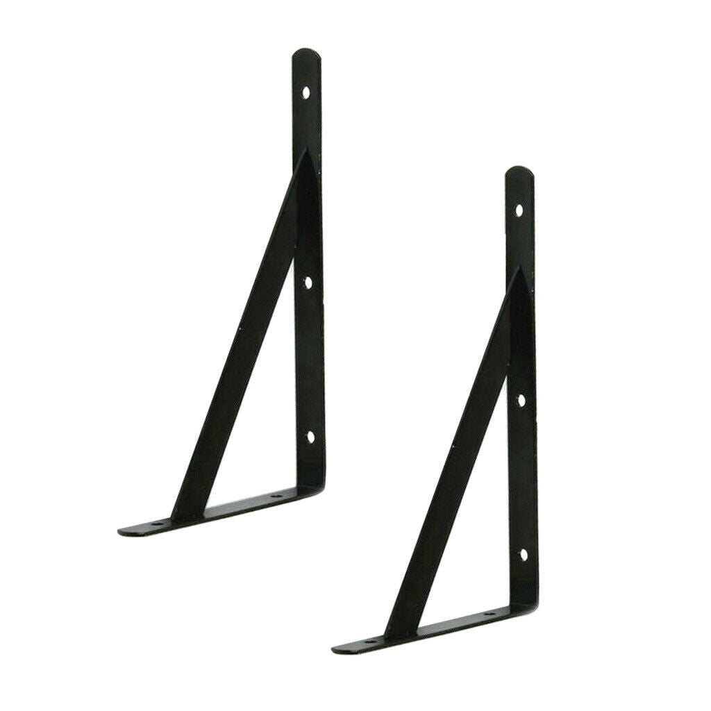 3 Sets Wall Mounted Shelf Bracket DIY Plank Rack Support Holder 20cmx12cm