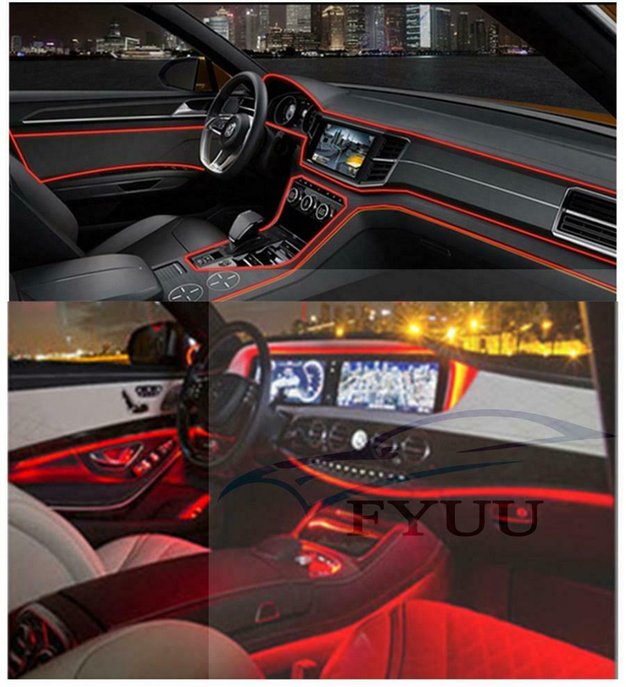 10 in 1 RGB LED With 10M Car Interior Decor Neon EL Fiber Optical Strip Light