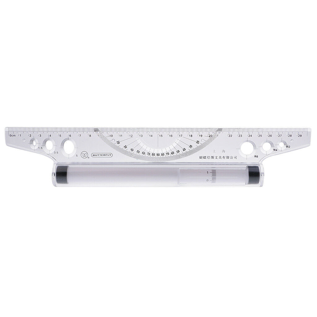 30cm/12 inch Rolling Parallel Ruler for Drawing Circles Lines Lines Charts