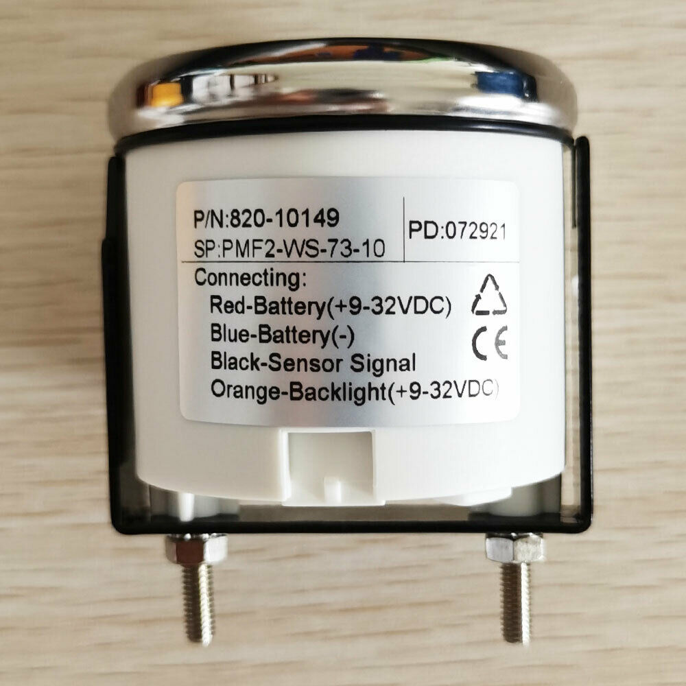 52mm white fuel level gauge 73-10ohm 9-32V for car truck marine ATV UTV blue led
