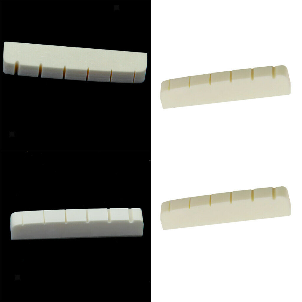 Pack of 4 43mm Bridge Buffalo Bone Nut for Guitar Bass Instrumental Accs