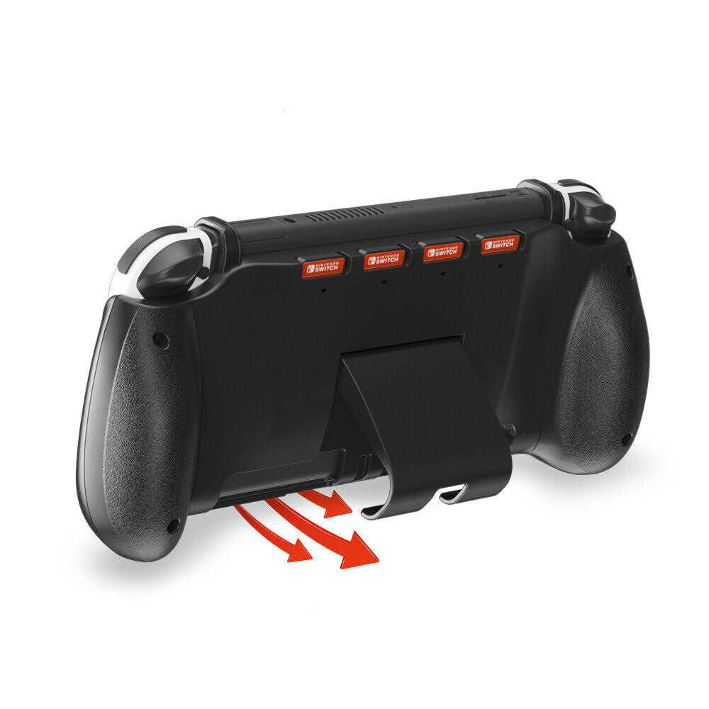 For NS Switch OLED Game ConsoleCover Hand Grip with Stand+Card Storage Holder