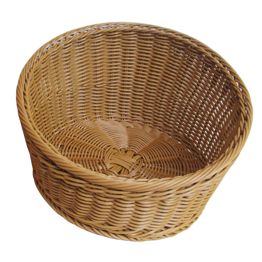 Storage Basket Container for Fruit Snacks Bread Display Kitchen Brown L