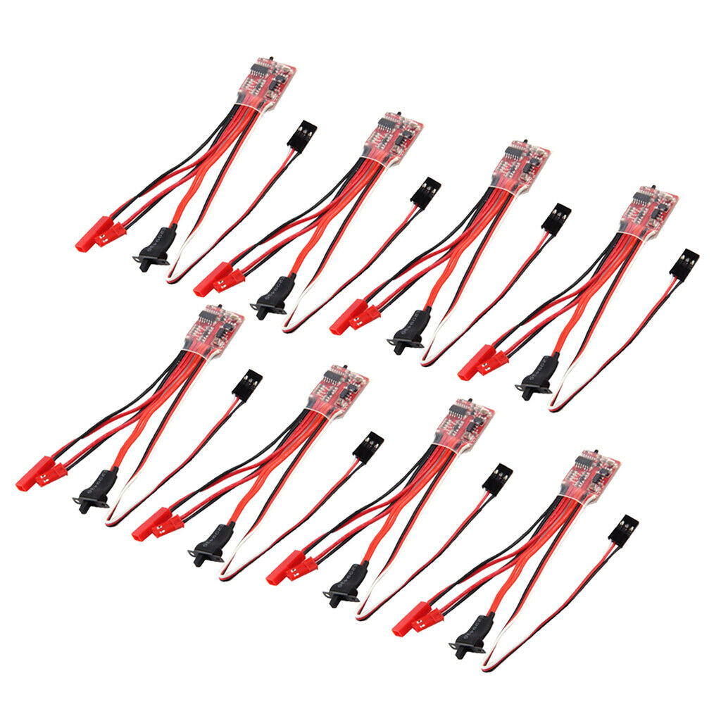 Set of 8 Brushed Motor Speed Controller ESC for RC Truck Tank Car Boat