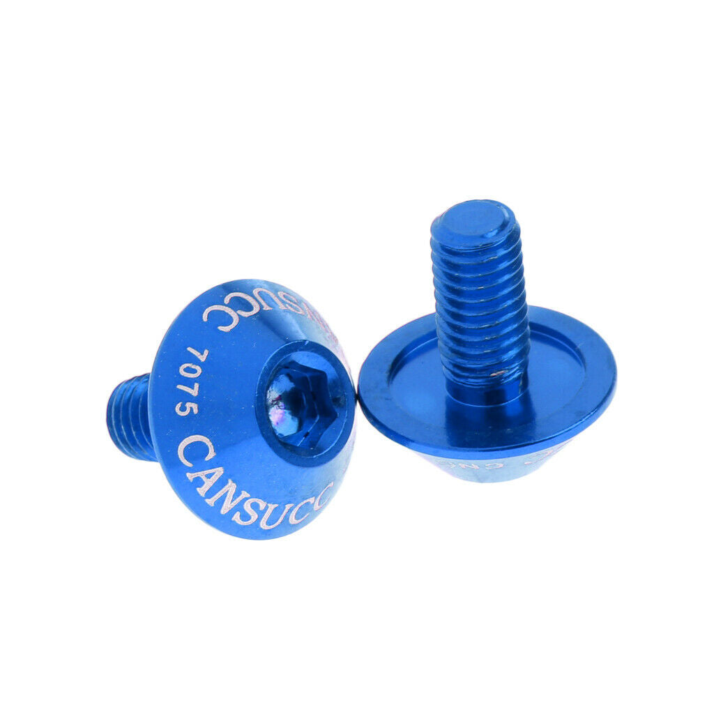 Aluminum Alloy Bike Water Bottle Cage Bolt Holder Socket Screw M5x10mm Blue