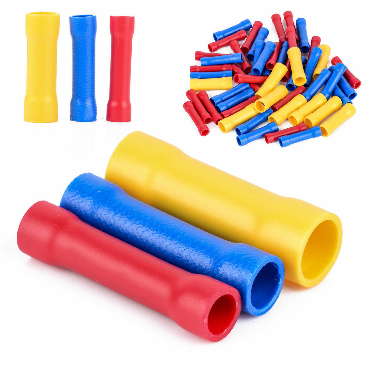 50pcs insulated connections electrical terminals crimp connectors0.5-6.0mm²