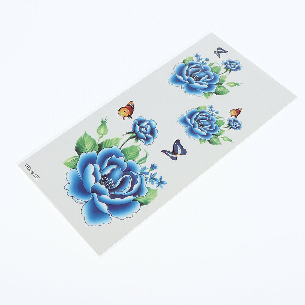 Pack of 10 Sheets Party Waterproof Flower Temporary Tattoo Stickers TBX-035