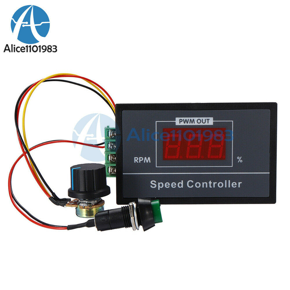 DC 6V 12V 24V 48V Adjustable 30A Digital LED Display Motor Speed Controller PWM