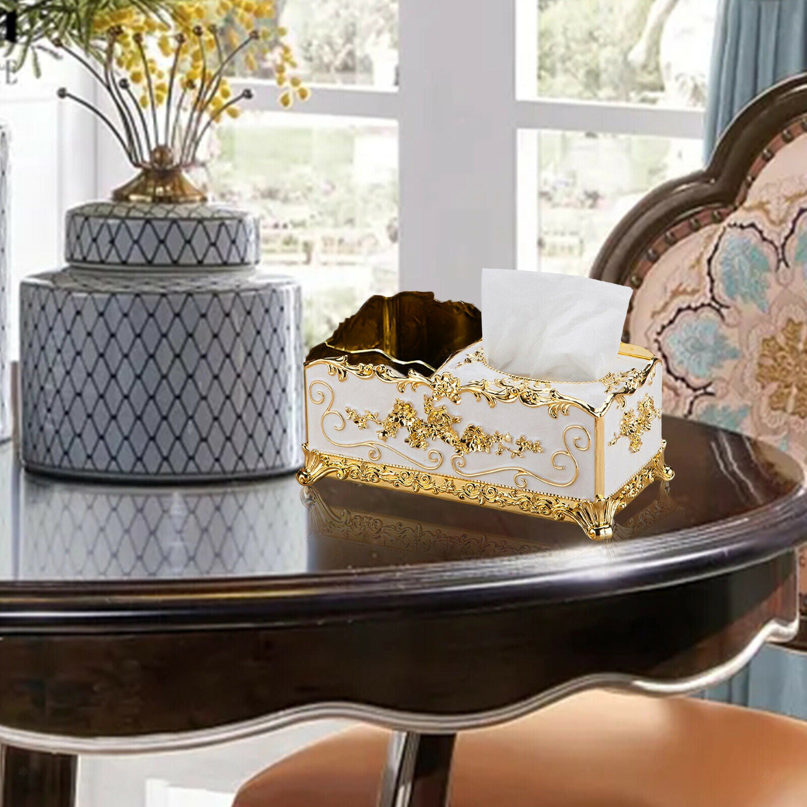 Tissue Box Cover Home Napkin Paper Case Living Room Remote Controller Holder