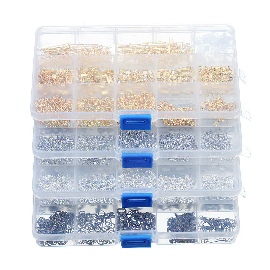 Jewelry Findings 580pcs Jewelry Making Starter Kit Earring Craft DIY Sliver