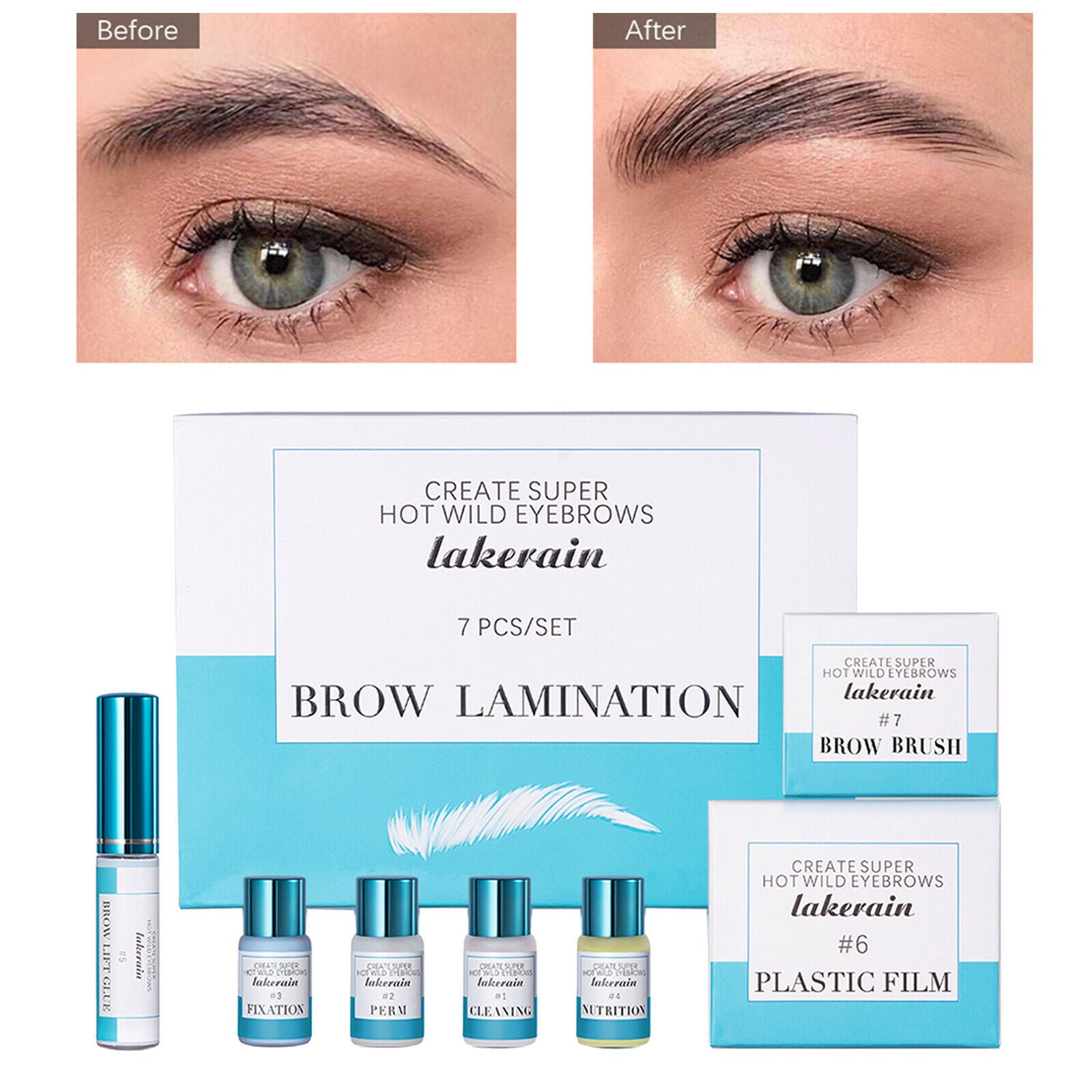 7in1 Eyebrow Lamination Kit Eyelash Lift Kit Forehead Lift Glue Perm