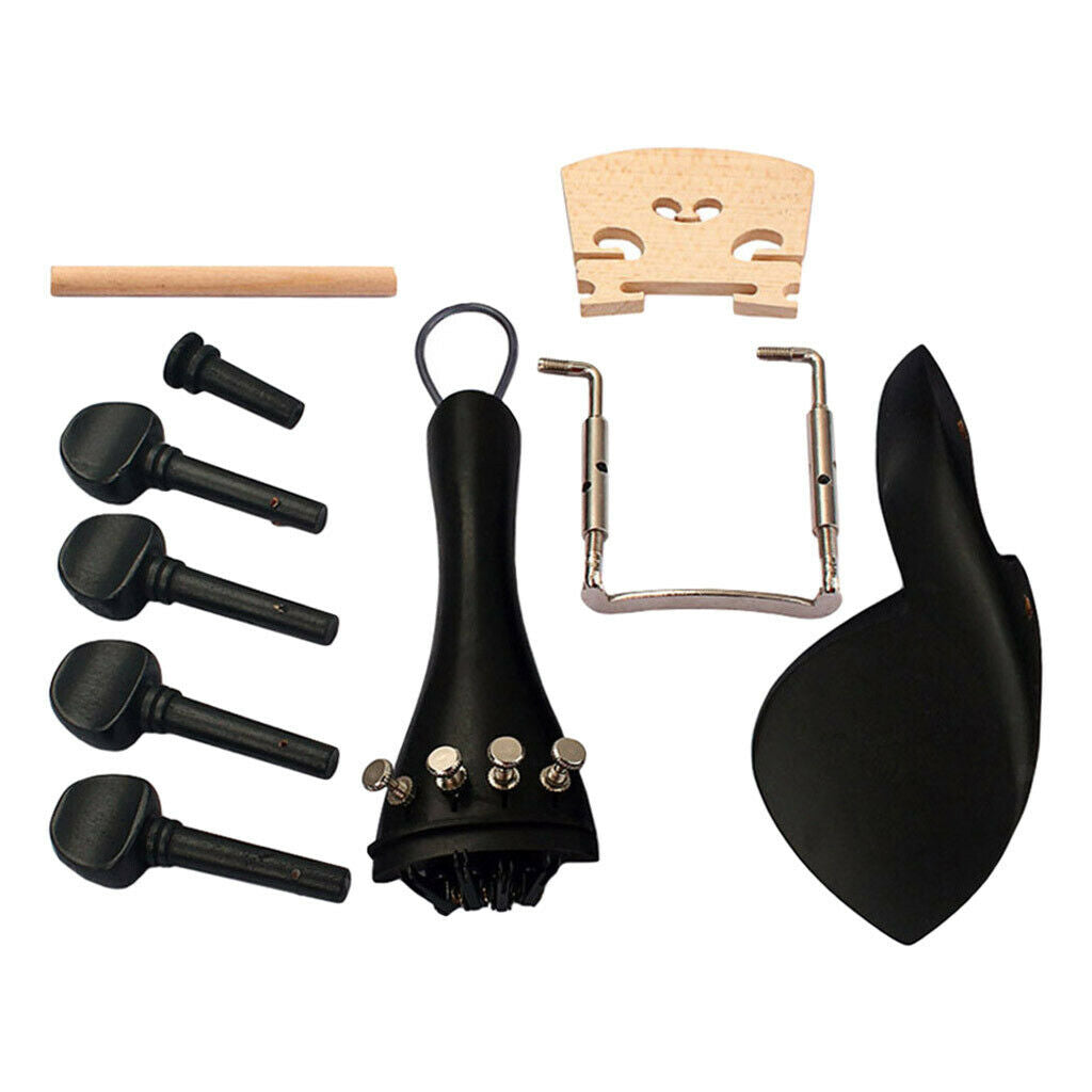 Violin accessory set, including chin rest, end bolt, tailpiece, tailpiece,