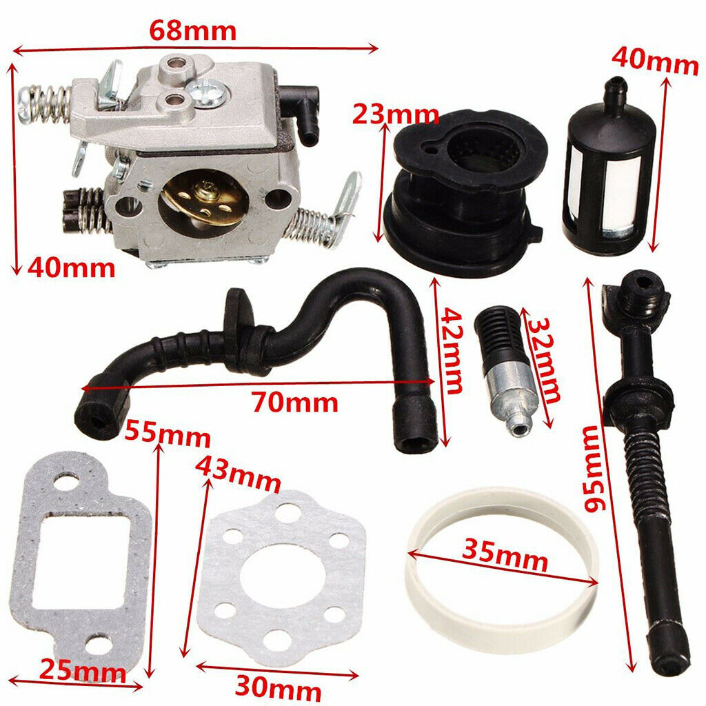 Air Filter Carburetor w/Gasket Fuel Line Filter Kit for STIHL MS180 Chainsaw