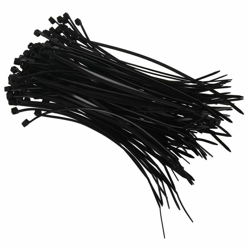 100 x 2.5mmx150mm Self-Lock Electric Cable Zip Cord Fixed Cable Ties Black D9C7