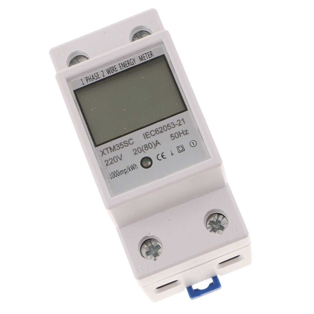 XTM35SC 220V Single Phase Din Rail KWH Watt Hour Din-rail Energy Meter LCD
