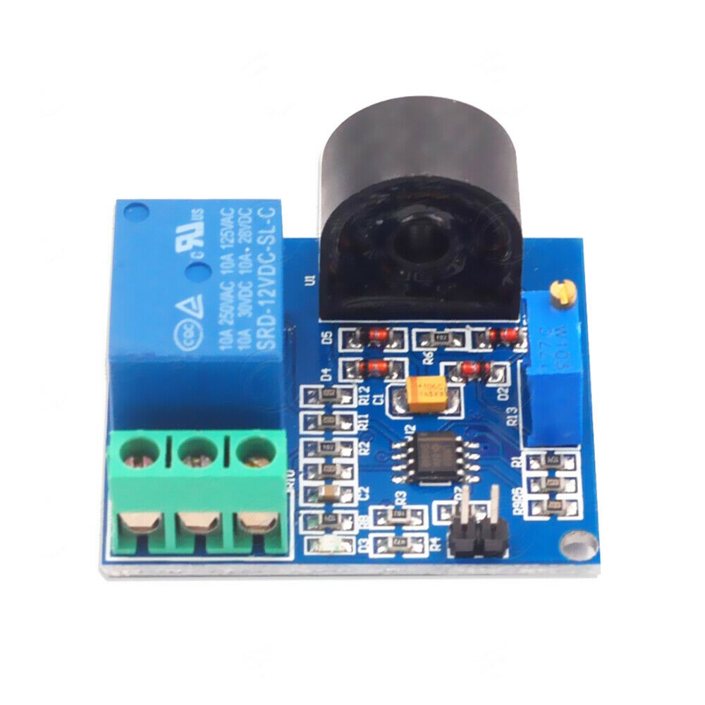 DC 12V AC Current Detection Sensor Protection Relay Module 5A Over-Current