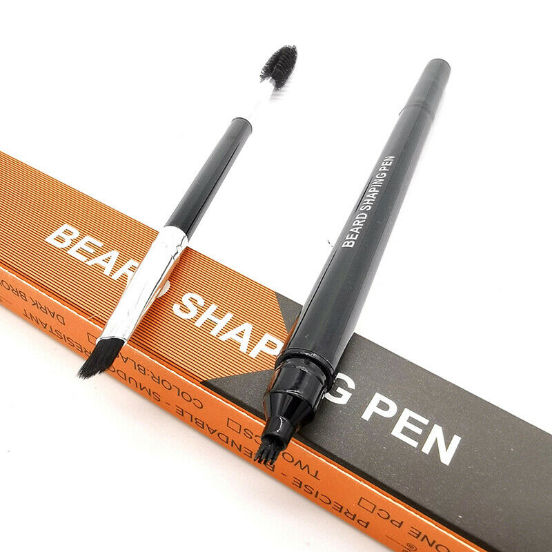 2Pcs/set Men Beard Pen Makeup Enhancer Waterproof Mustache Coloring Beard.l8