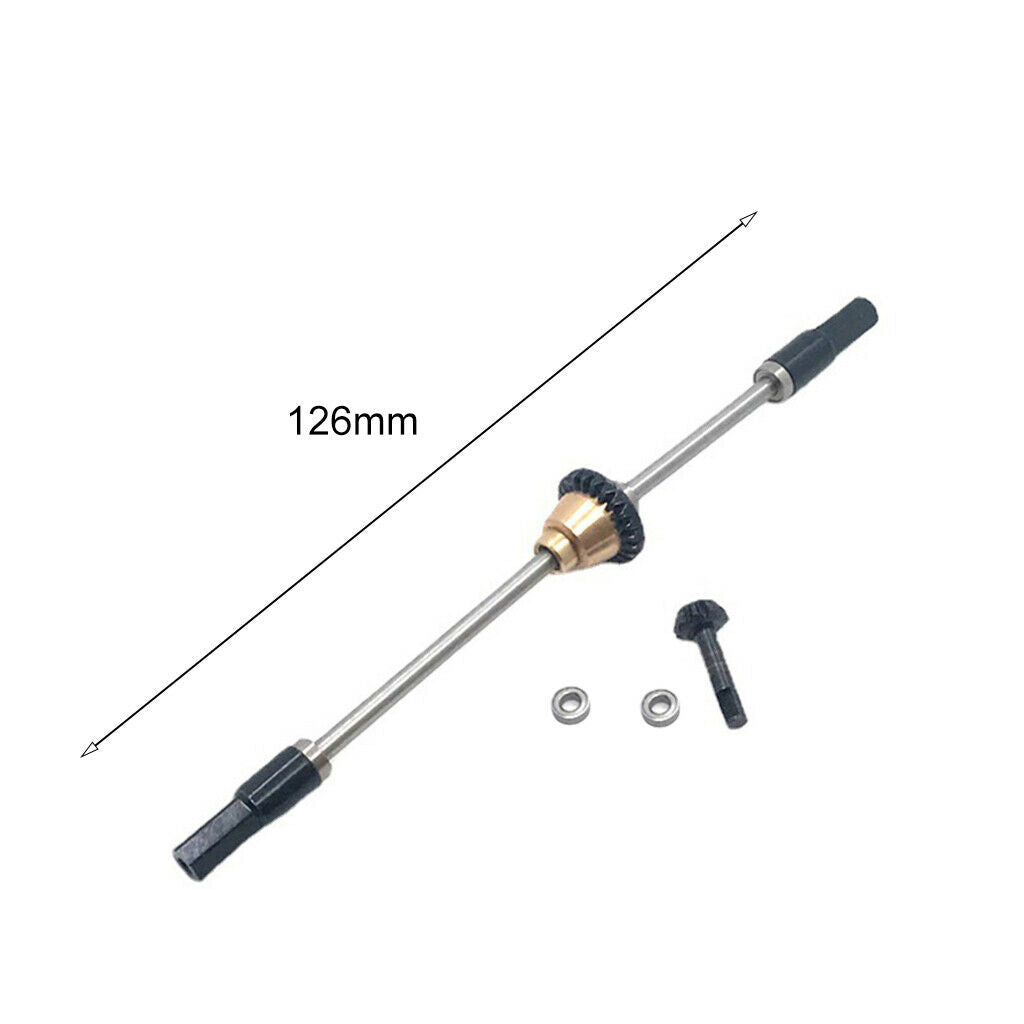 Metal Rear Axle Diff for WPL D12 1/10 RC Car Truck Spare Parts Acc Supply