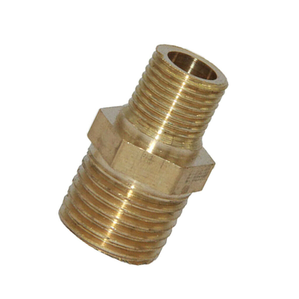 2Pcs Hex Brass Pipe Connector 1/4-1/8" Threaded Fittings For Water Fuel Air