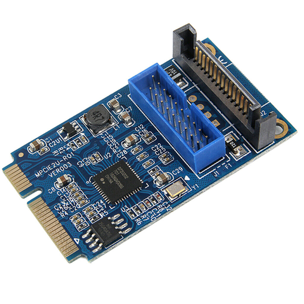 Motherboard Mini   to Dual USB 3.0 19-pin Expansion Card Adapter PCI-E