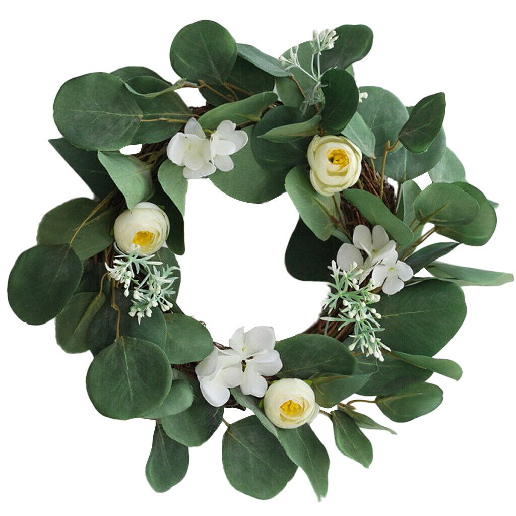 Green Leaf Vines Wreath for Summer/Fall Festival Celebration Front