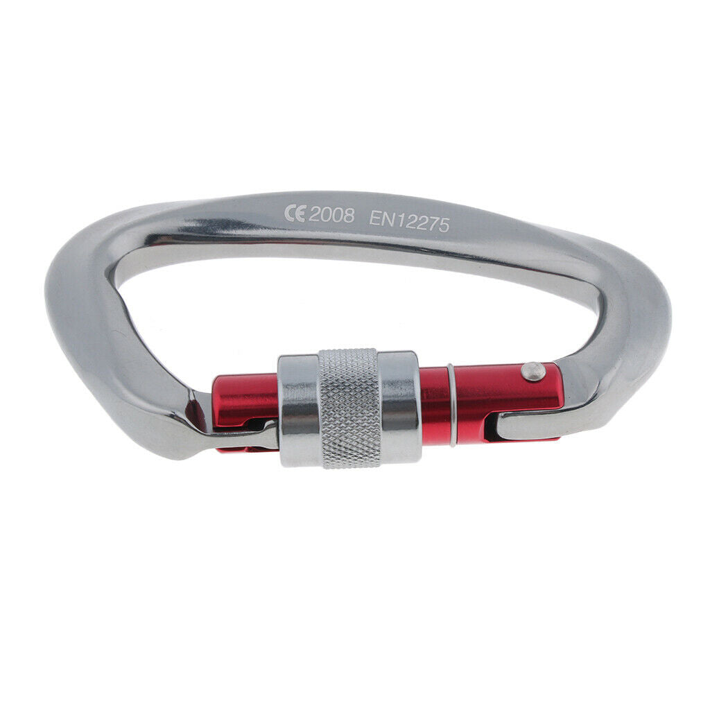 Climbing Screw Locking Carabiner Heavy Duty Hammock Screwgate Clip Hook