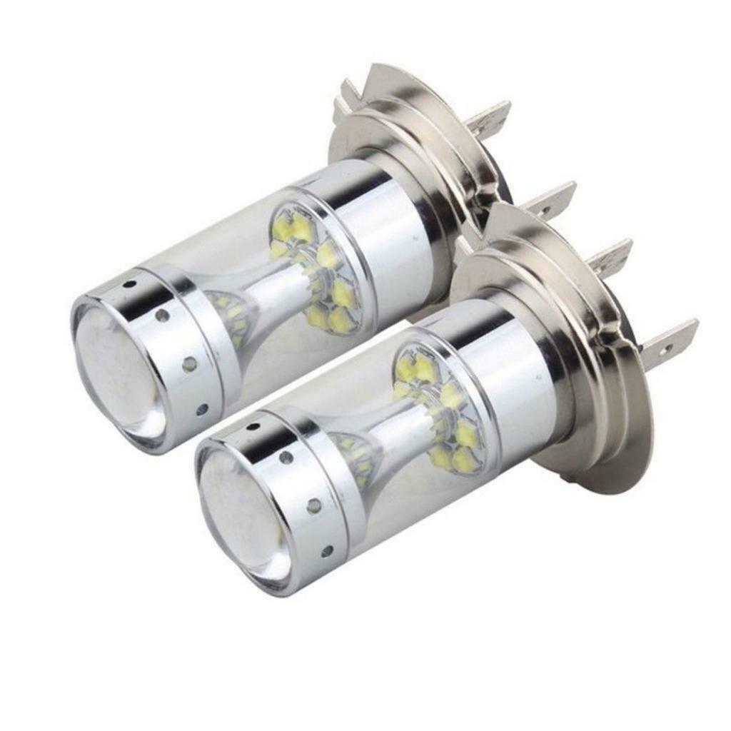 2 Pieces Replacement H7 100W 6000K Car Foglights Daytime Driving Lamp Bulbs