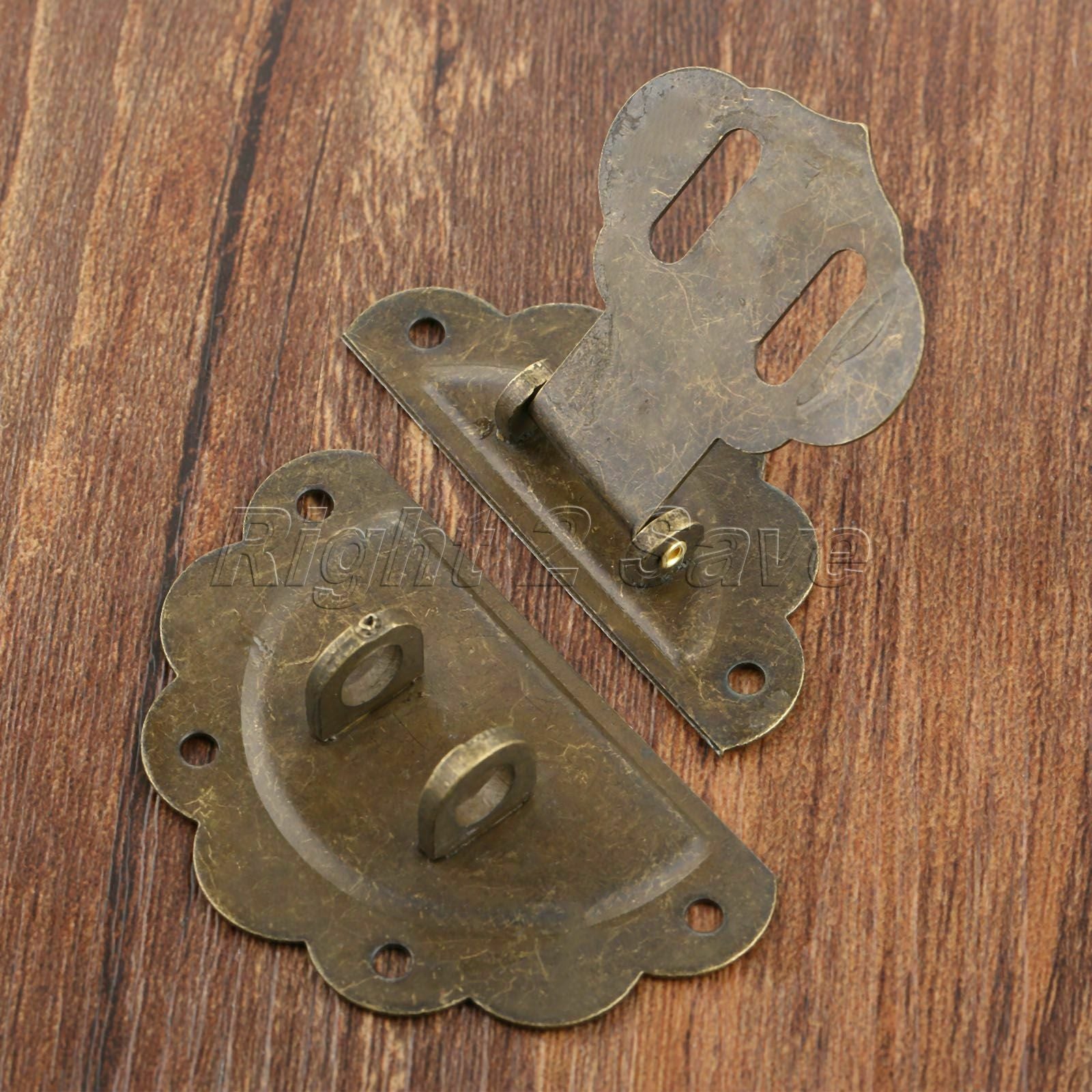 58mm Round Latch Hasp Pad Cabinet Wine Case Jewelry Box Clasp Buckle Hardware