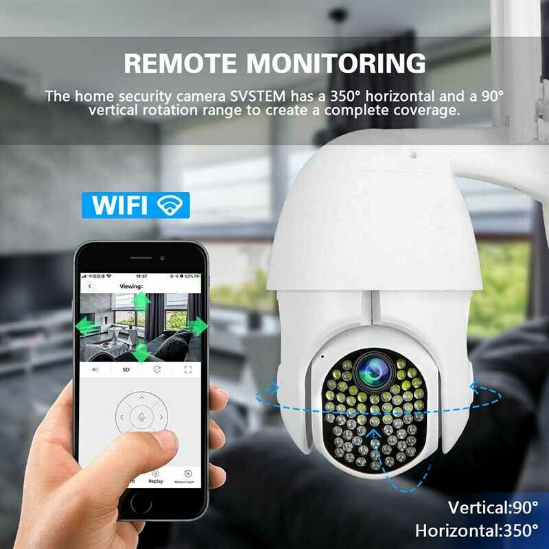 1080P Wireless WIFI HD IP Camera Outdoor CCTV PTZ 63 LED Home Security IR Cam