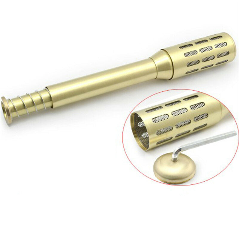 Big Copper Moxa Roller Stick Brass Moxibustion Massage Burner Improve Blood TH