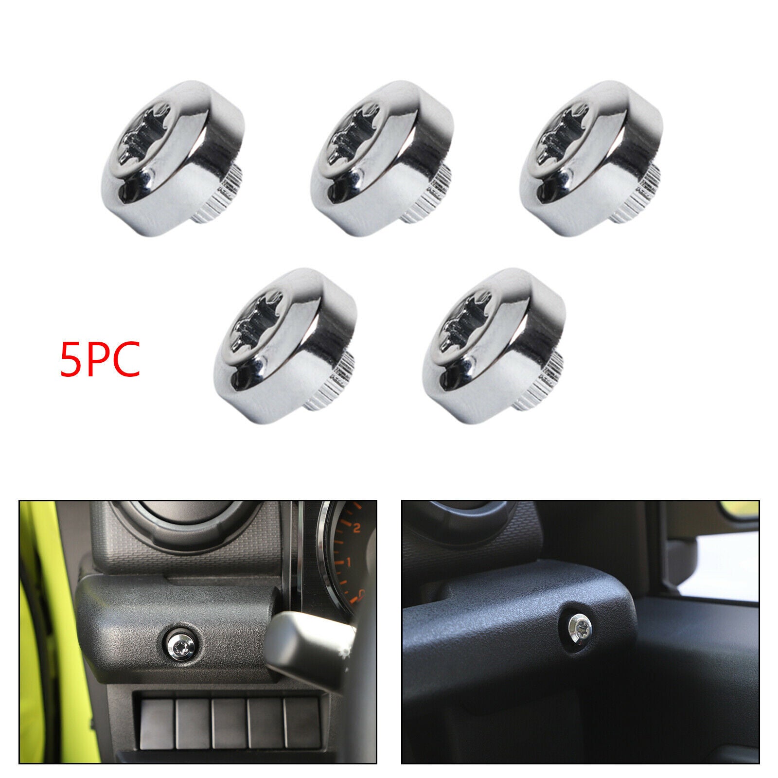 ABS Inner Door Handle / Center Console Screw Cover For Suzuki Jimny 2019 2020 CN