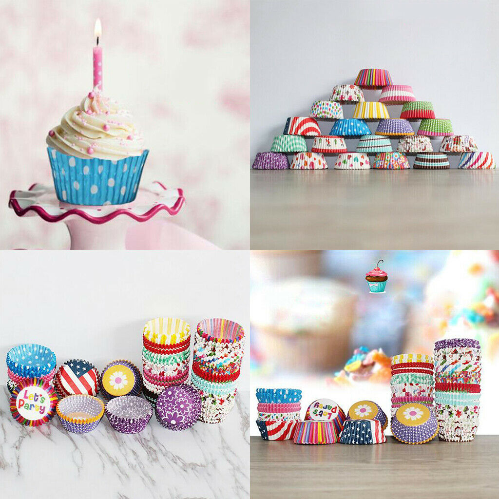 1000Pcs 7cm Colorful Paper Cupcake Liners Muffin Cups   Baking Mold