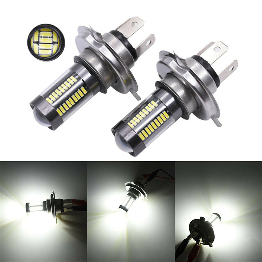 1PC Pure White 100W H4 Headlight 9003 HB2 Hi/Lo Beam Fog Lamp FOR Car Motorcycle