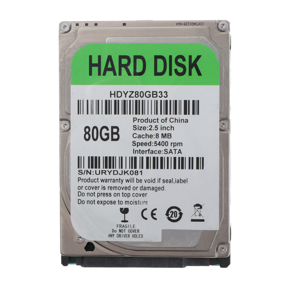 Inch Internal Hard Drive Disk HDRD DISK 8MB Cache HDD for Laptop PC 80GB