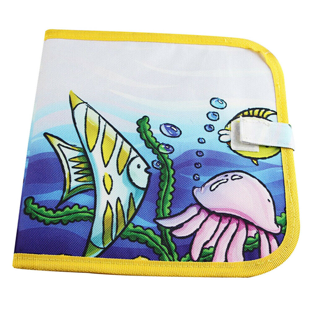Reusable Children's Mess Free Chalk Board Doodle Drawing Book Sea World