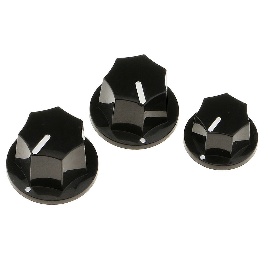 Set of 6 Large+Small Volume&  Control Knob for Jazz Bass Electric Guitar