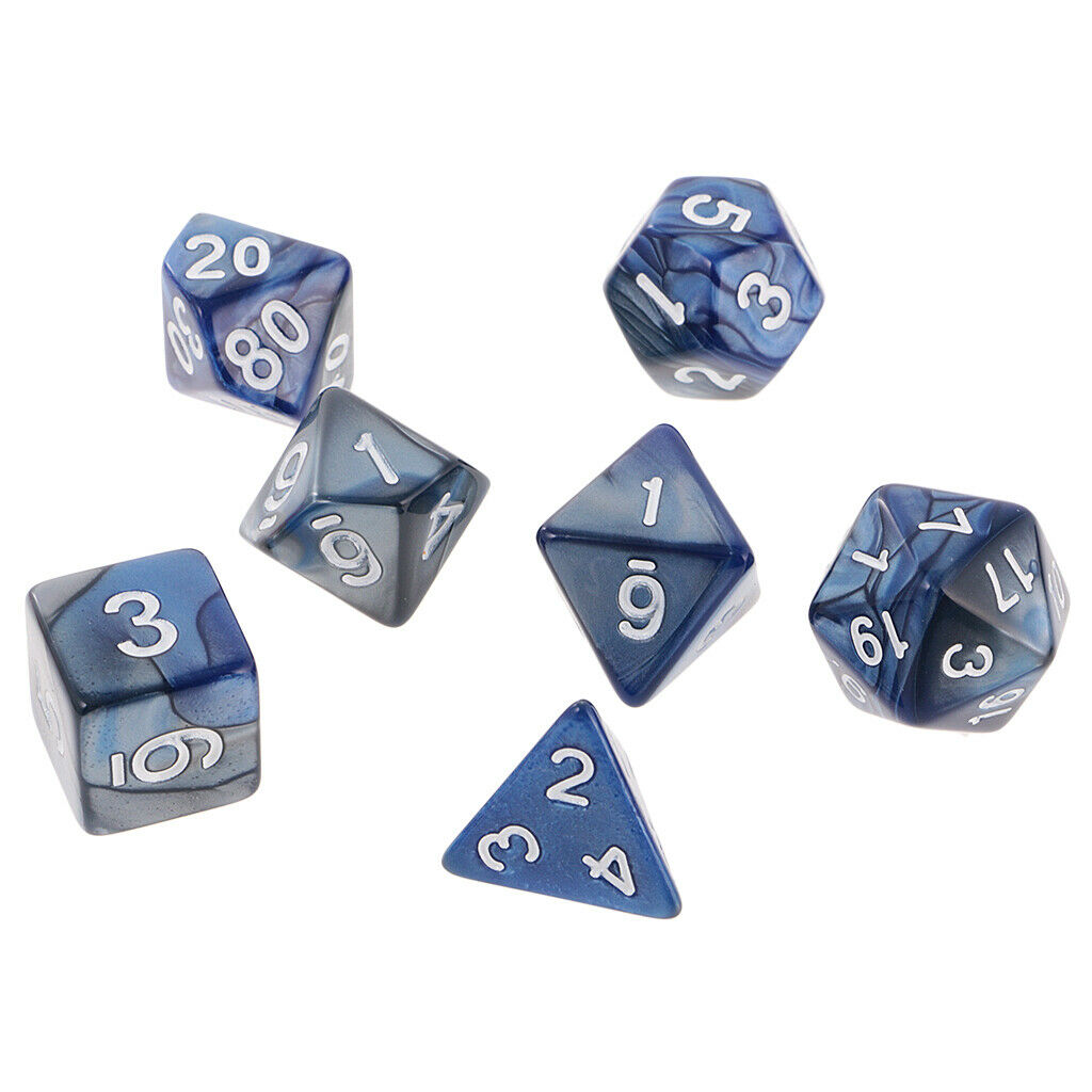 28 Pieces Two Colors Polyhedral Dice for D&D DND RPG MTG Table Game Set