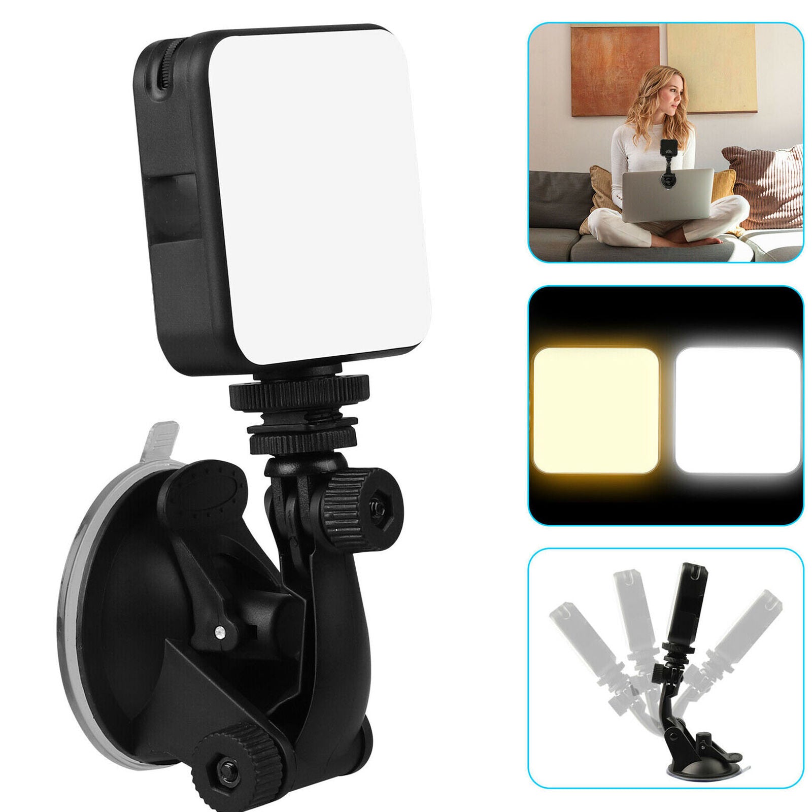 360Â° Video Conference Lighting Kit USB LED Light Adjustable for YouTube Camera