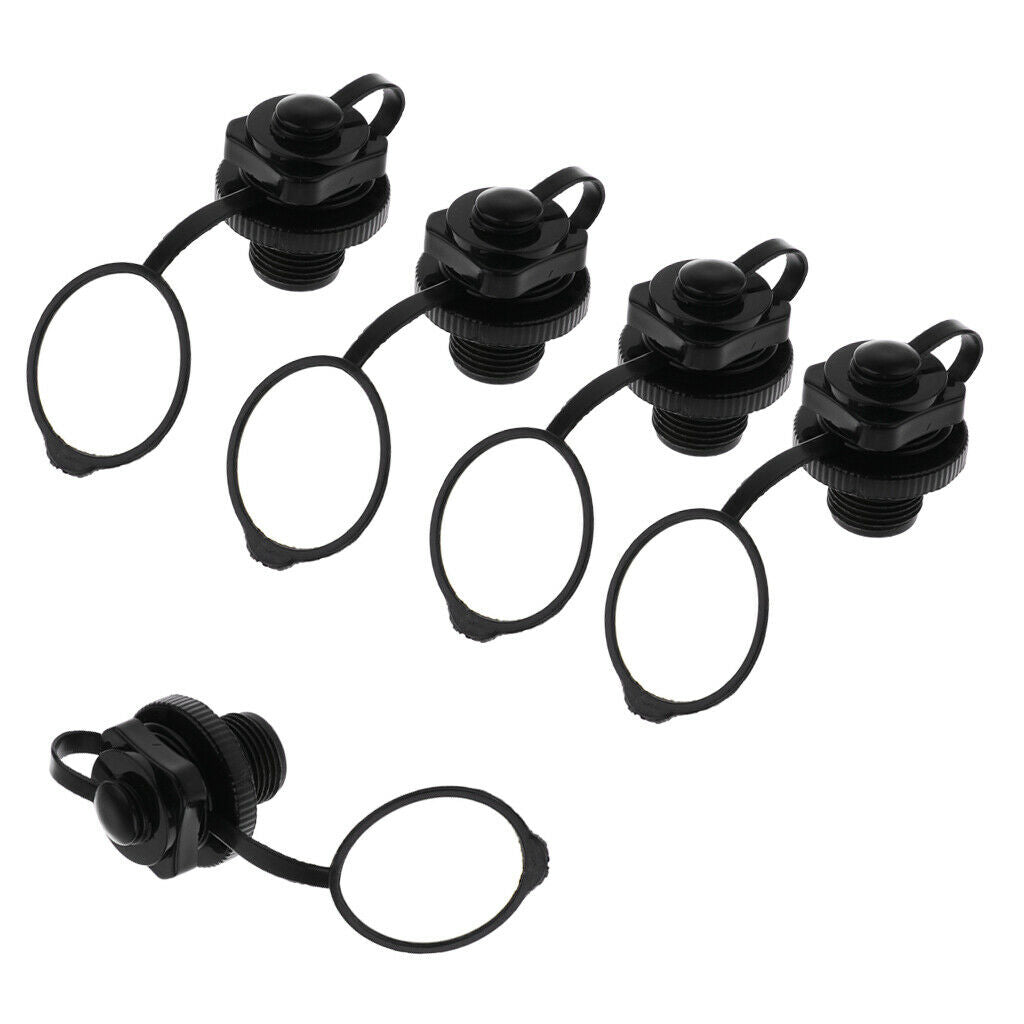5x Plastic Safety Air Valve Nozzles for Inflatable Kayak Rubber Boat Tender Raft