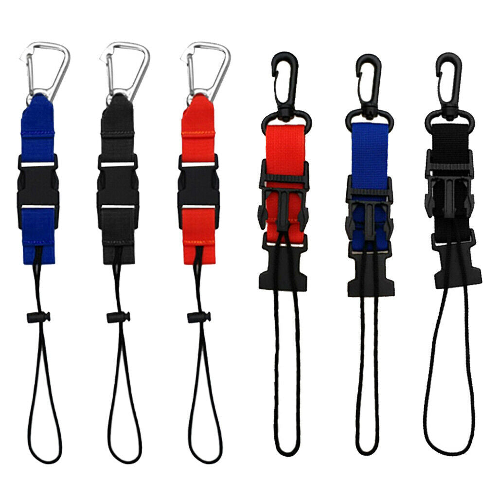 Scuba Dive Light Camera BCD Lanyard with Quick Release Buckle Clip Black A