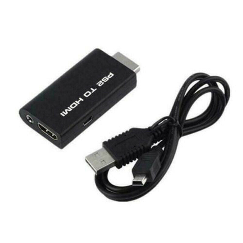 for HDTV Monitor PS2 to HDMI Video Converter Adapter with 3.5mm Audio Output