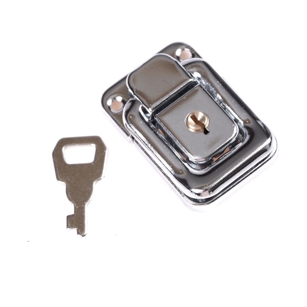 J402 Cabinet Box Square Lock With Key Spring Latch Catch Toggle Locks Hasp.l8