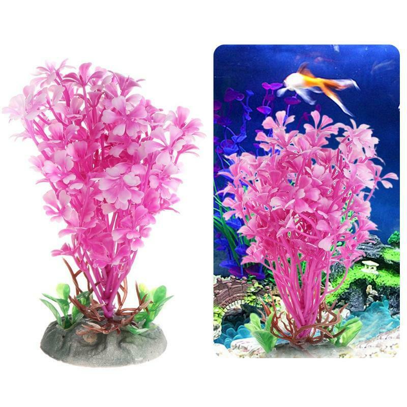 Aquatic Plants Pink Sea Flower Artificial Fish Tank Aquarium Foreground Decorate