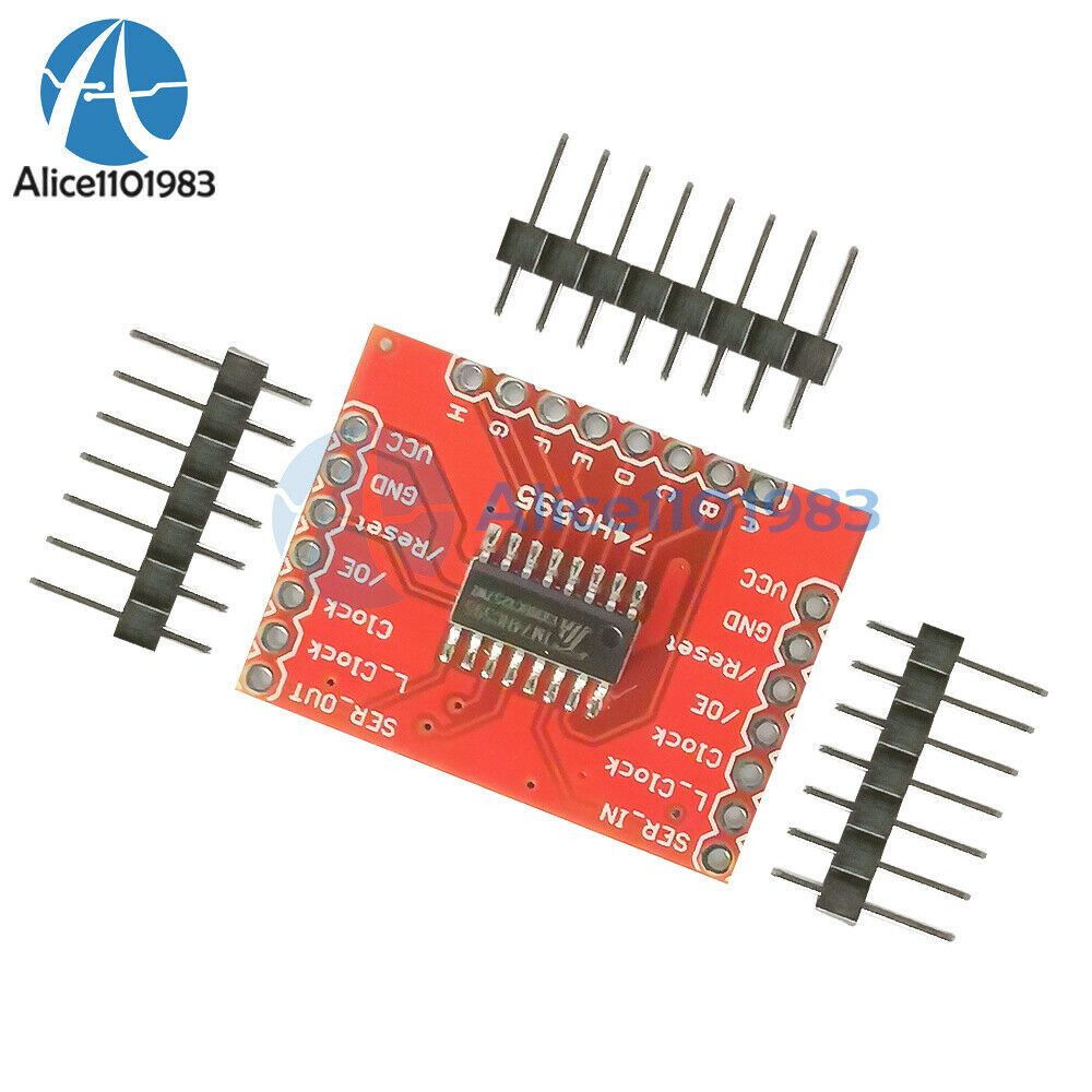 DC 3.3V-5V 74HC595 Shift Register Expansion Module Breakout PCB Circuit Board