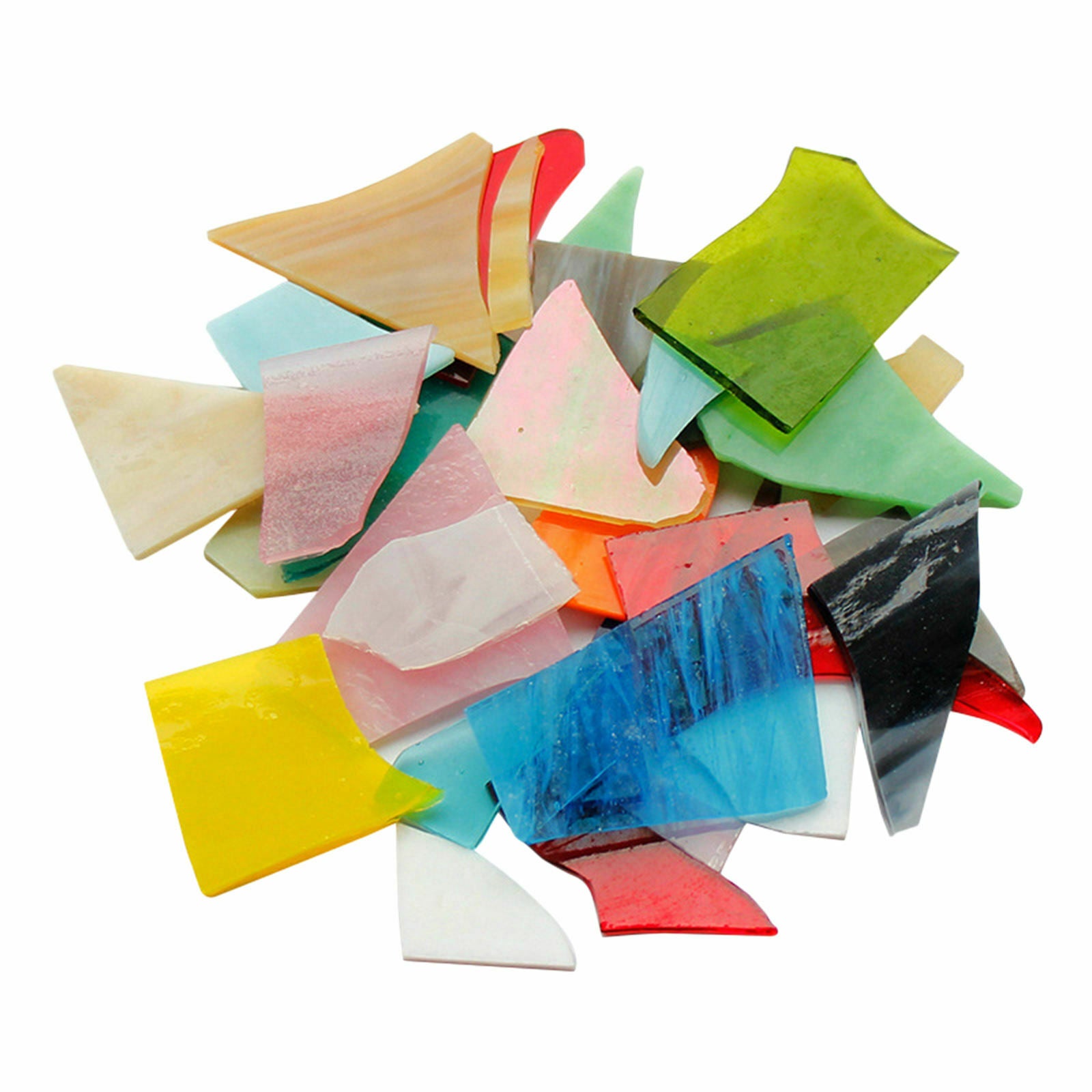 Irregular Mosaic Glass Pieces Colored Stained Glass Tiles DIY Picture Frame