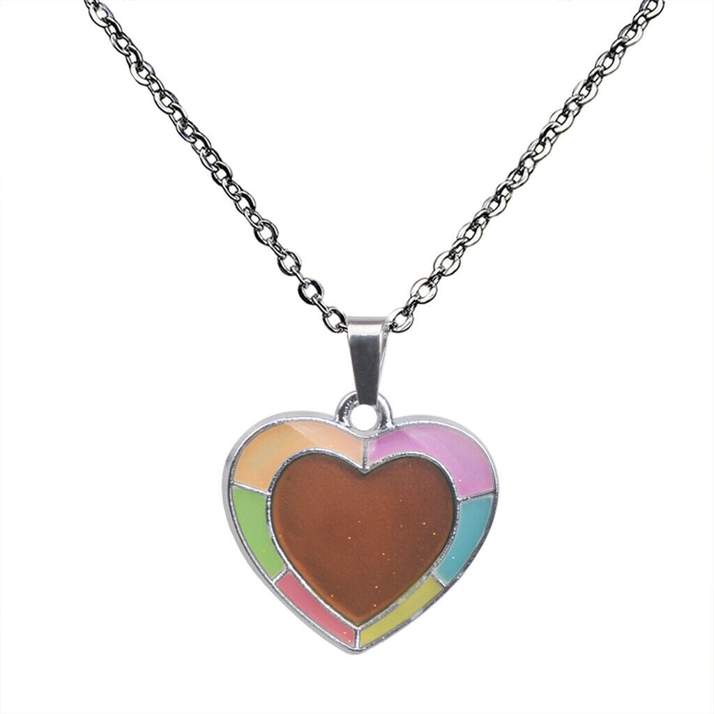 Fashion Color-changing Mood Necklace Glow in Dark Girl Lover Birthday Gift