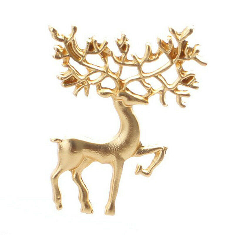 Collar Brooches Pins Metal Animal Longhorn Deer Brooches For Womens Accessoi KX