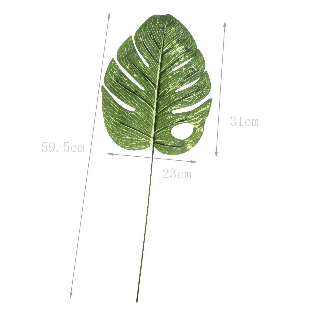 10x Large Artificial Leaf Faux Monstera Coconut Tree Leaves for Garden Home
