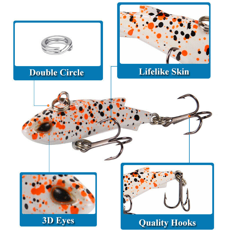 10pcs Set Minnow Fishing Lure 4.5cm 4g Wobblers Crankbait Hooks Bass Pesca Baits